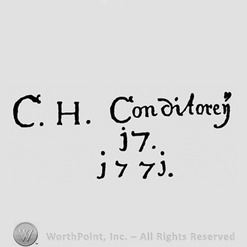 CH followed by Con di Aorey written above 17 1771