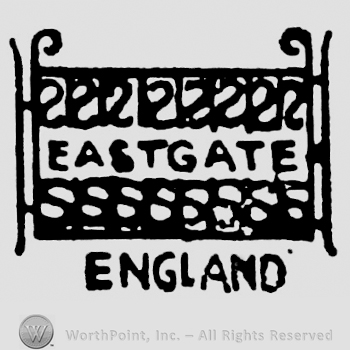 Eastgate capital written in the centre of a complex frame. England capital written beneath