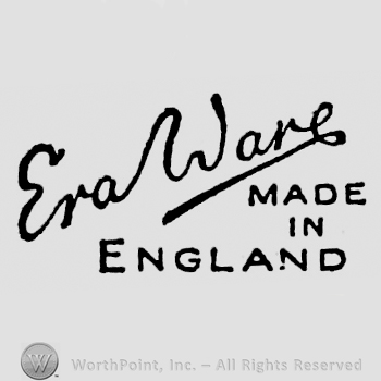 Era Ware stylish handwritten on a slanted line and last word is underlined. Made in England written on the bottom right side, on two rows