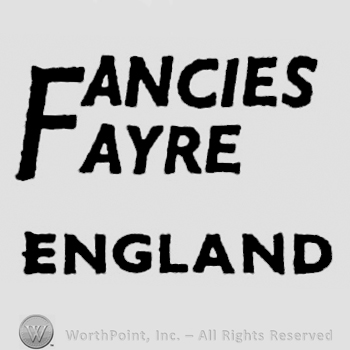 Fancies Fayre share the large first letter F. England written beneath