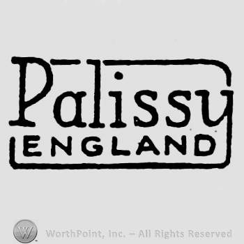 Palissy England capital written on two rows inside frame