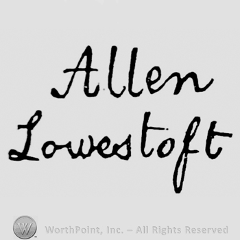 Allen Lowestoft handwritten on two rows