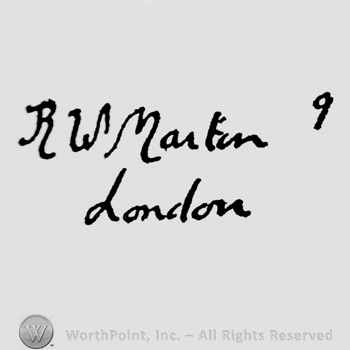 R W Martin 9 London handwritten on two rows
