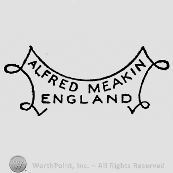 Alfred Meakin curved written above, England written below on a straight line, inside frame