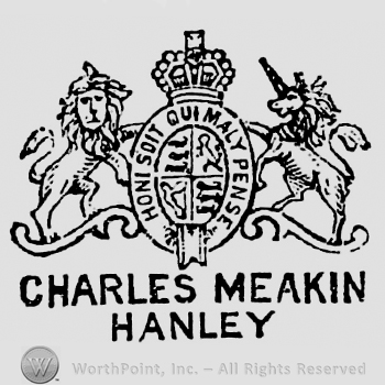 Royal Arm mark above. Charles Meakin Hanley capital written on two rows below