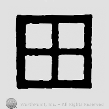 Two crossed lines inside square