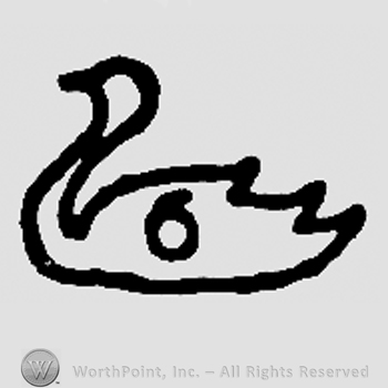 Digit 6 inside swan