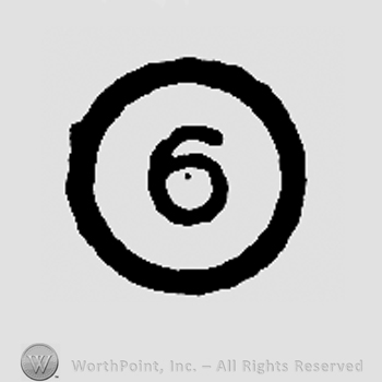 Digit 6 inside circle