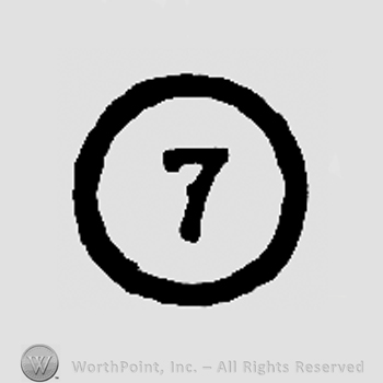 Digit 7 inside circle