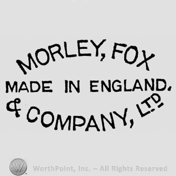 Morley, Fox curved written above, & Company, Ltd curved written below, Made in England written in the centre on a straight line