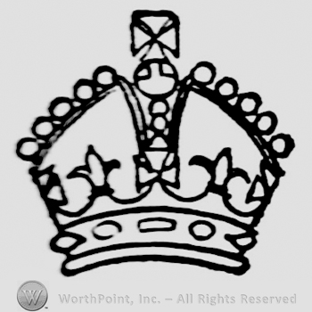 Image of a crown decorated with fleur-de-lis, cross, pearls