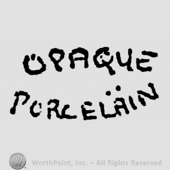 Opaque curved written above, Porcelain curved written below