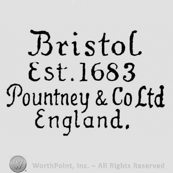 Bristol Est. 1683 Pountney & Co Ltd. England handwritten on four lines