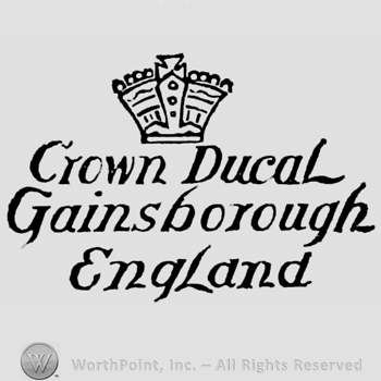 Crown above writings: Crown Ducal Gainsborough England