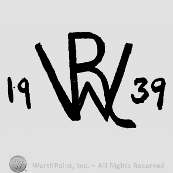 Monogram of W R between 19 and 39