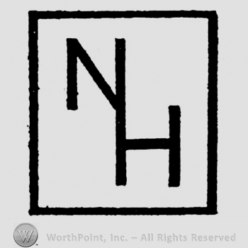 Monogram of N H inside square