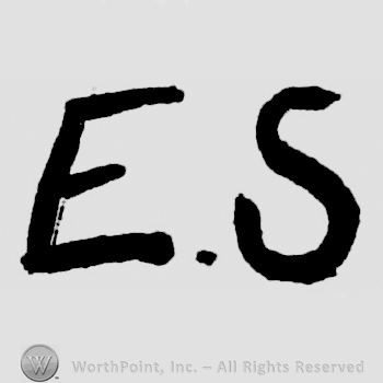 Hand lettered: E.S