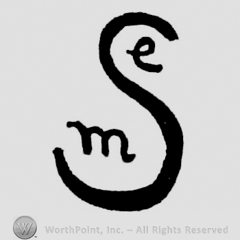 Large letter S containing in the upper right side lowercase letter e and on the bottom left side lowercase m
