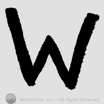 Bold hand lettered initial: W