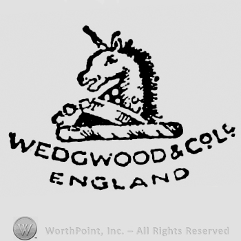 Head of unicorn turned to left . Wedgwood & Co Ld. England written below