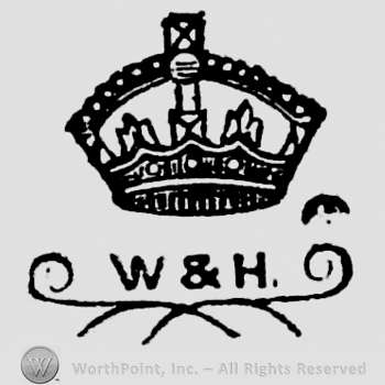 Mark with Crown above initials: W & H | #139817