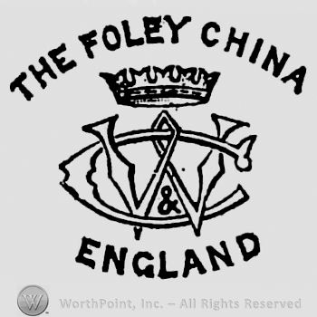 The Foley China curved written above crown. Monogram of W & C. England capital written beneath