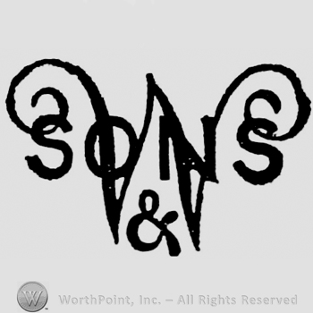 Sons capital written over handwritten initial W. Symbol & below
