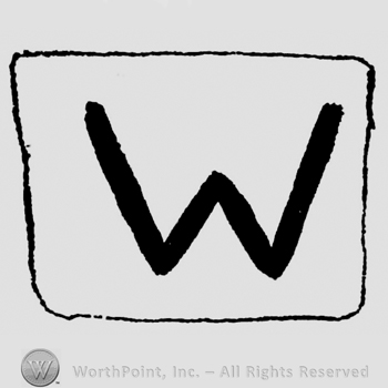 Capital initial W inside frame