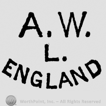 A.W. above, L below, England curved written below
