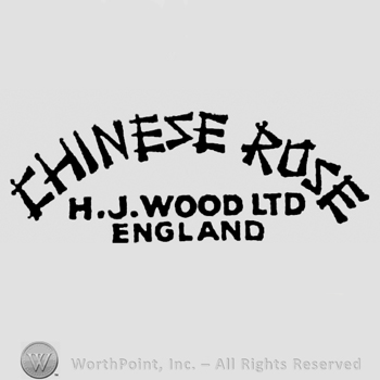 Chinese Rose stylish written above H.J. Wood Ltd England