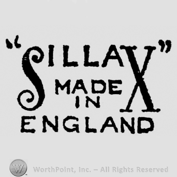 Sillax written between quotation marks, first and last letters are written in large fonts. Made in England capital written below