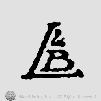 Letters L. & B. arranged in triangle design