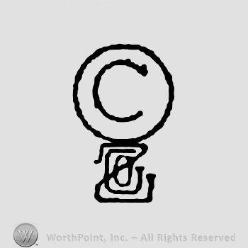 Letter C in a circle,above  OGZ .