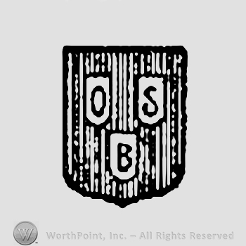 A shield with letters OSB written inside;in 3 smaller shields.