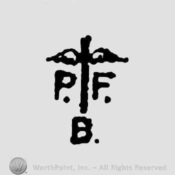 Letters PFB written around a winged cross.