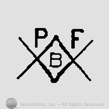 Letters PF written above B;inside a diamond shape