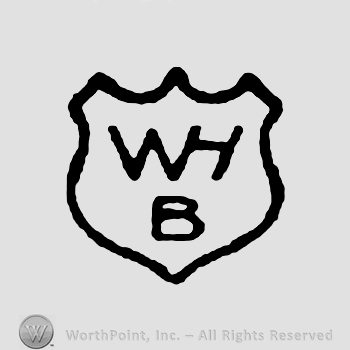 WH written conjoined above letter B inside of a shield.
