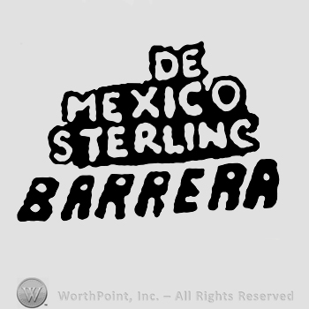 Made Mexico Sterling Barrera written with uppercase letters