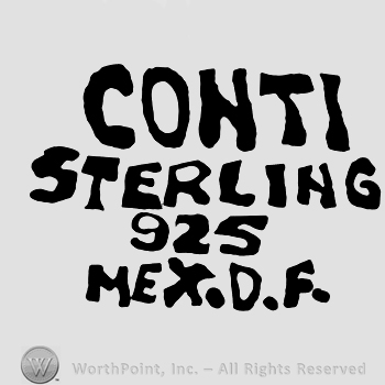 Conti Sterling 925 Mex D.F written with uppercase letters