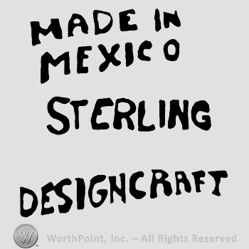 Made in Mexico Sterling Designcraft written with uppercase letters