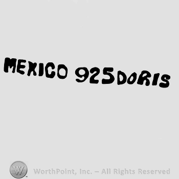 Mexico 925 Doris written with uppercase letters