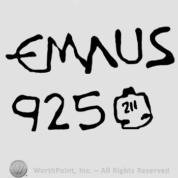 Emaus written with uppercase letters over number 925 and an eagle with number 211 written on it