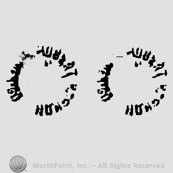 Two designs with Hubert Harmon Mexico written in circle with uppercase letters