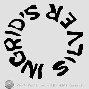 Ingrid's Silver written in circle with uppercase letters