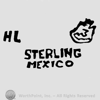 Uppercase HL, Sterling Mexico written with uppercase letters, eagle with number 3 on it