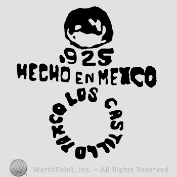 Round design over number 980, Hecho en Mexico written with uppercase letters and Los Castillo Taxco written in circle below with uppercase letters
