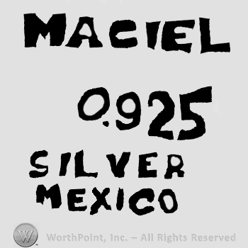 Maciel 0925 Silver Mexico, all written with uppercase letters