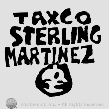 Taxco Sterling Martinez written with uppercase letters over a complex round design