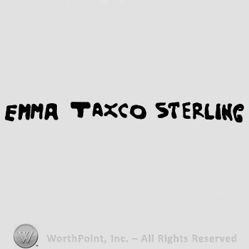 Emma Taxco Sterling written with uppercase letters
