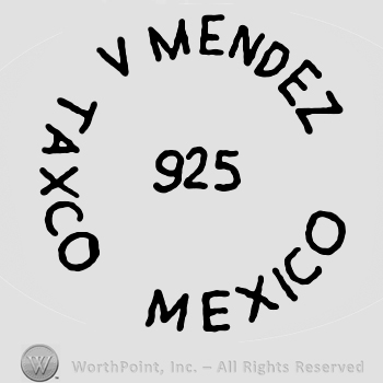 V Mendez Taxco Mexico written with uppercase letters around number 925